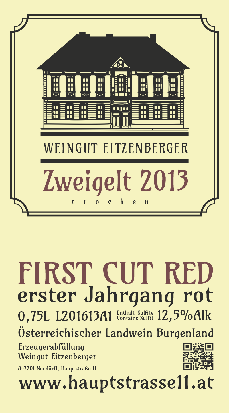 FIRST CUT RED - Etikette